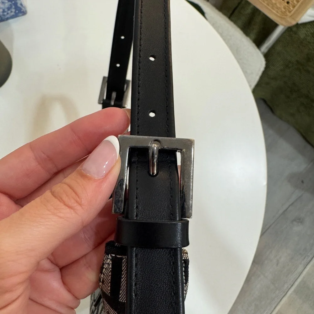 Fendi Black and Gray Monogram Shoulder Bag - Picture 8 of 9